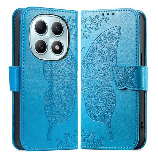 Xiaomi Redmi Note 15 5G (Global) / Xiaomi Redmi Note 15 4G (Global) / Xiaomi Poco M8 5G Handyhülle – Phone Case with Strap Redmi Note 15 5G (Global) / Note 15 4G (Global) PU-Leder-Geldbörsen- mit Schmetterlingsmuster