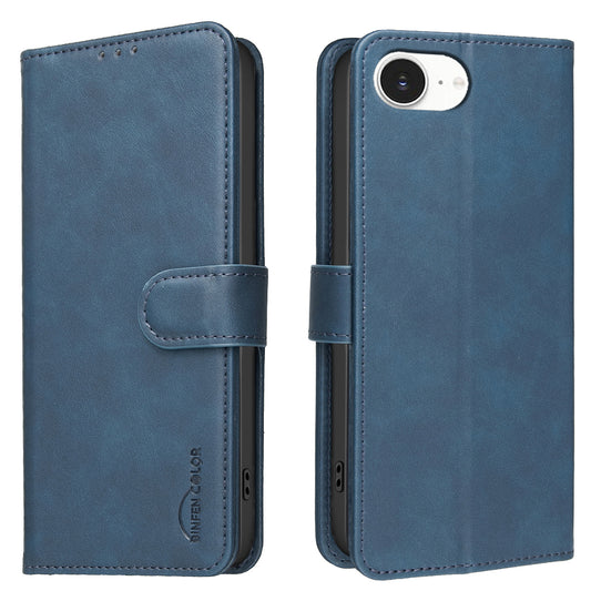 BINFEN COLOR For iPhone 17e / 16e BF37 Case RFID Blocking Wallet Stand Leather Phone Cover