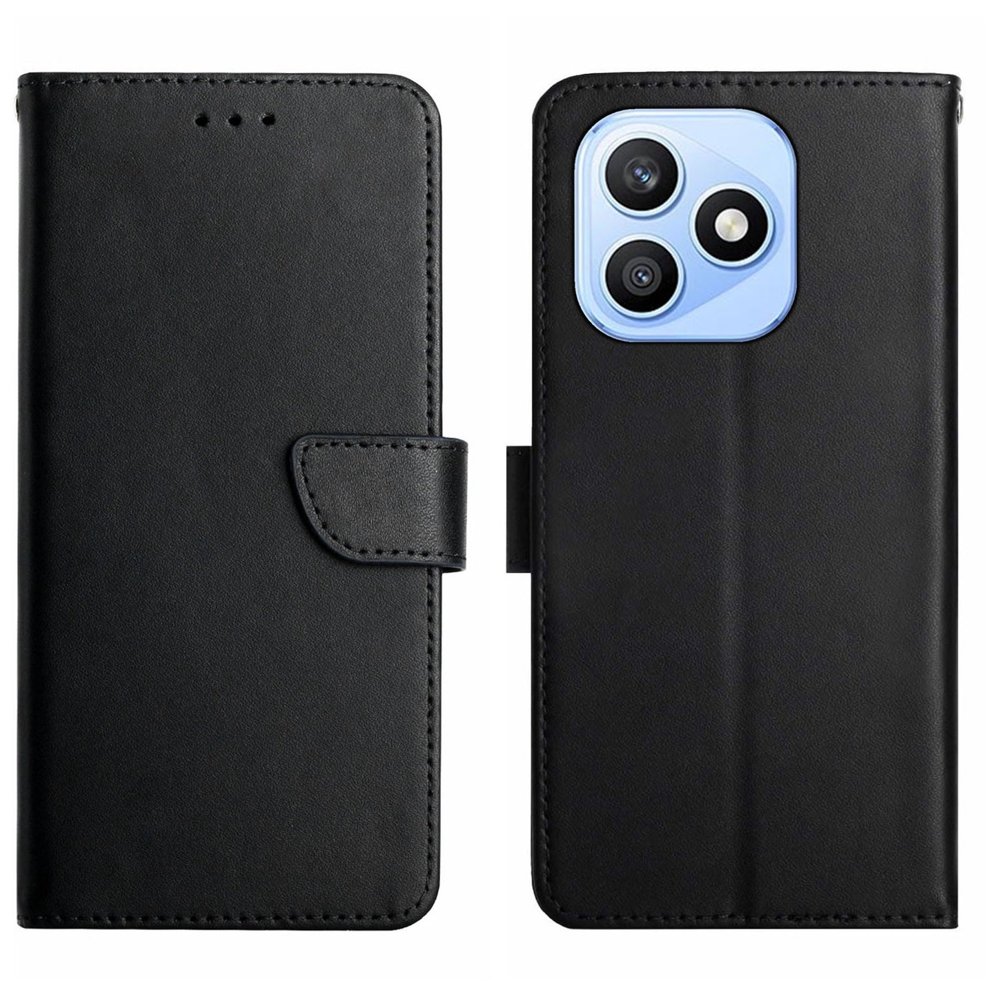 For Honor X8d 4G Case Genuine Cow Leather Phone Cover Nappa Texture