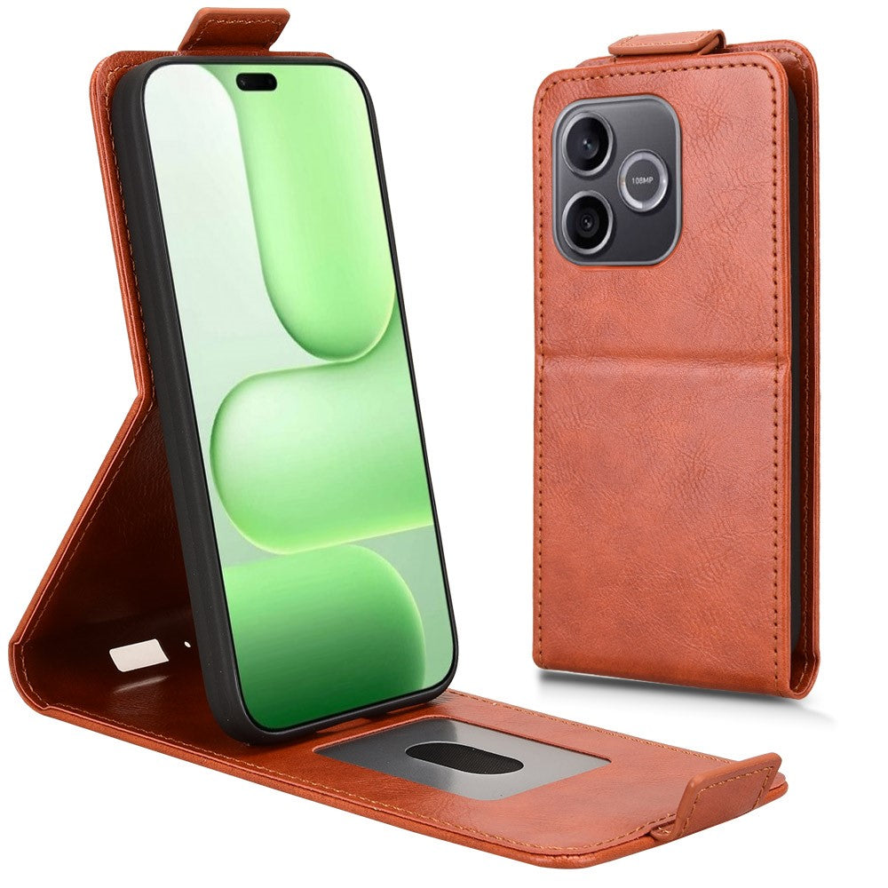For Honor 600 Lite 5G Stand Case Magnetic Clasp Vertical Flip Leather Phone Cover with Card Holder
