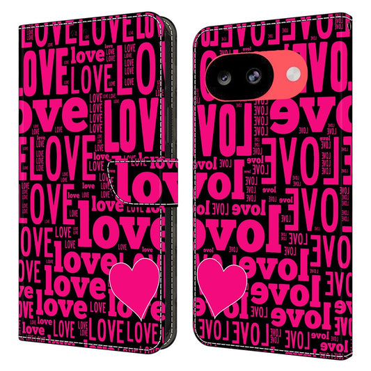 Google Pixel 10a Handyhülle – Wallet Case Musterdruck PU-Leder-Flip-Standfunktion