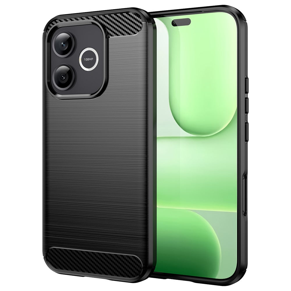 For Honor 600 Lite 5G TPU Case Protective Phone Cover Carbon Fiber Texture Brushed