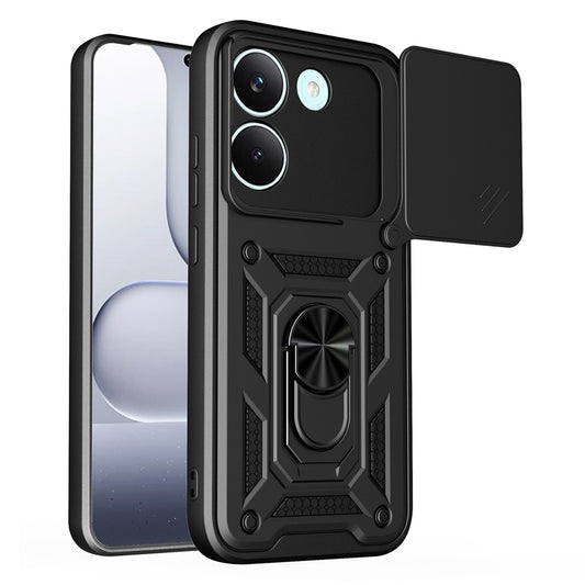 For Xiaomi Poco X8 Pro 5G Case with Slide Camera Lid PC + TPU Kickstand Phone Cover