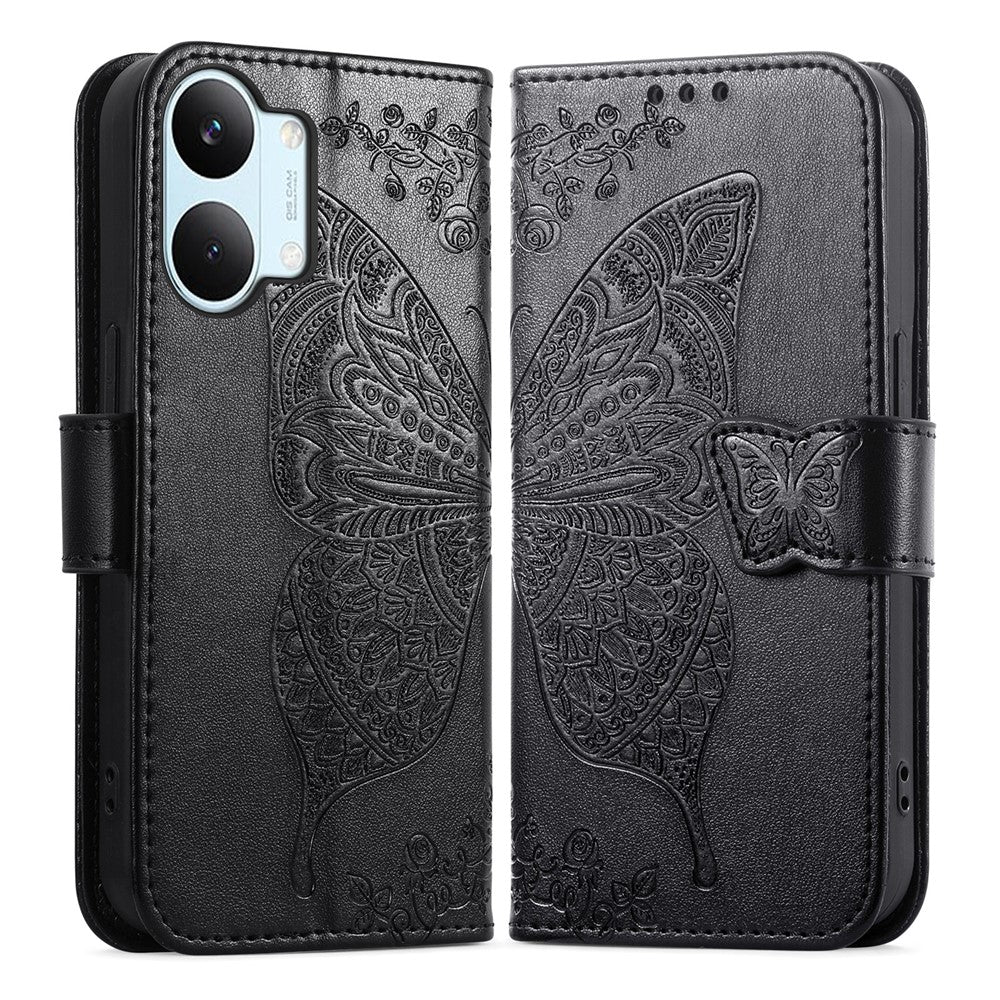 For Xiaomi Poco X8 Pro Max 5G / Redmi Turbo 5 Max 5G Case with Strap Butterfly Pattern PU Leather Wallet Phone Cover