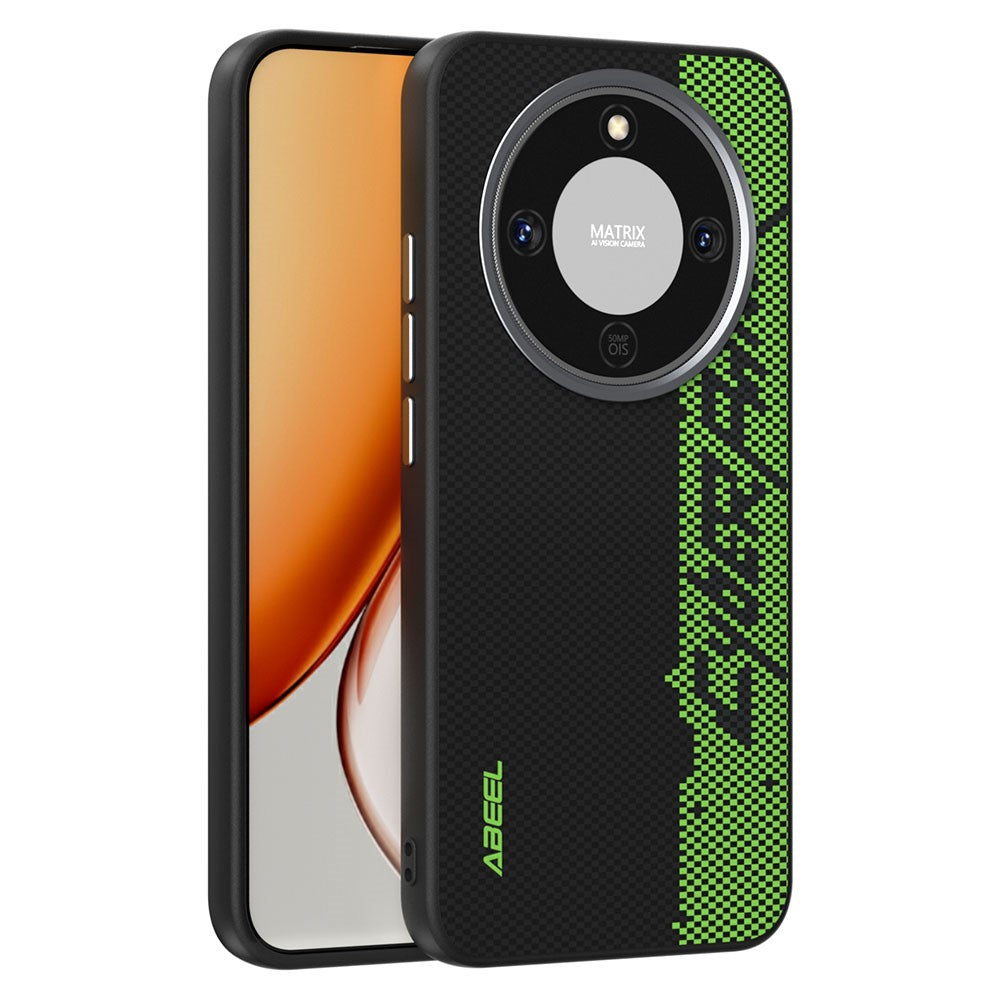 ABEEL Magnetic Case For Honor Magic8 Lite 5G / X9d 5G / X70 5G Micro-Embossing 6D Printed PC TPU Aluminum Alloy Leather Phone Cover