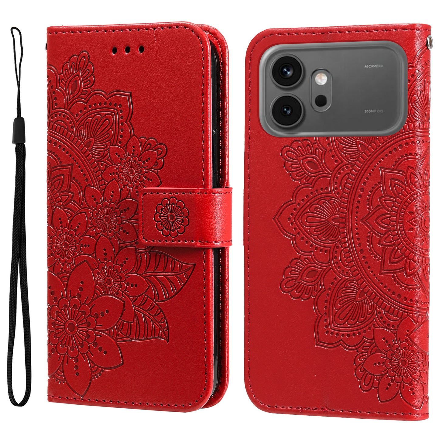For Honor 600 Pro 5G / Honor 600 5G Case Floral Pattern PU Leather Wallet Stand Phone Cover