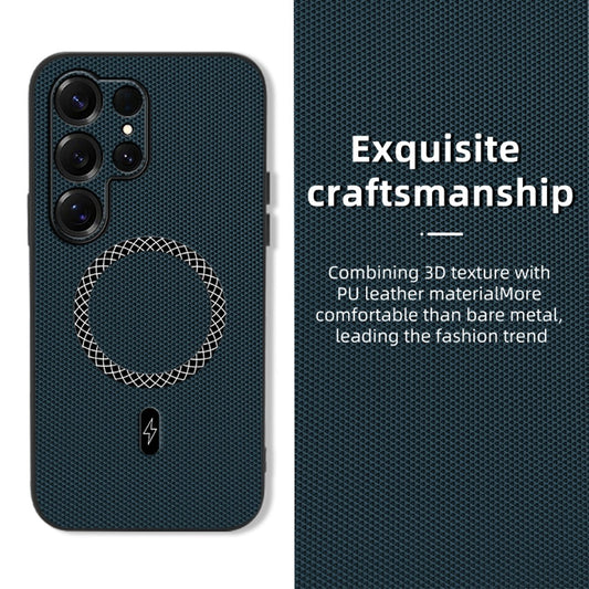 Galaxy S26 Ultra Handyhülle – aus PU-Leder mit dreieckiger Textur, stoßfest, ultradünn