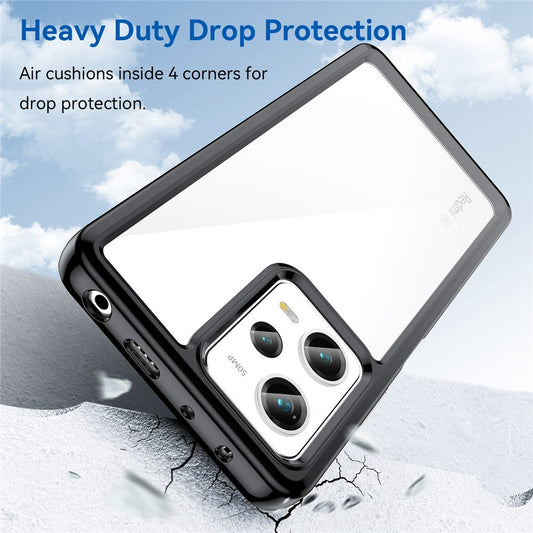 For Xiaomi Redmi Note 12 Pro 5G / Note 12 Pro Speed 5G / Poco X5 Pro 5G Phone Case, Scratch Proof TPU Bumper+Acrylic Back Protective Cover