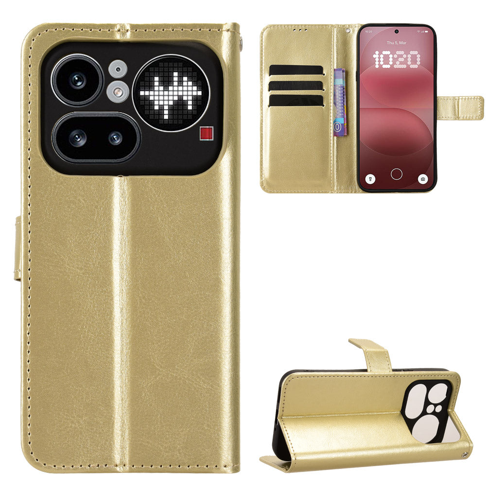 Nothing Phone (4a) Pro Wallet-Handyhülle – Aus strukturiertem Leder
