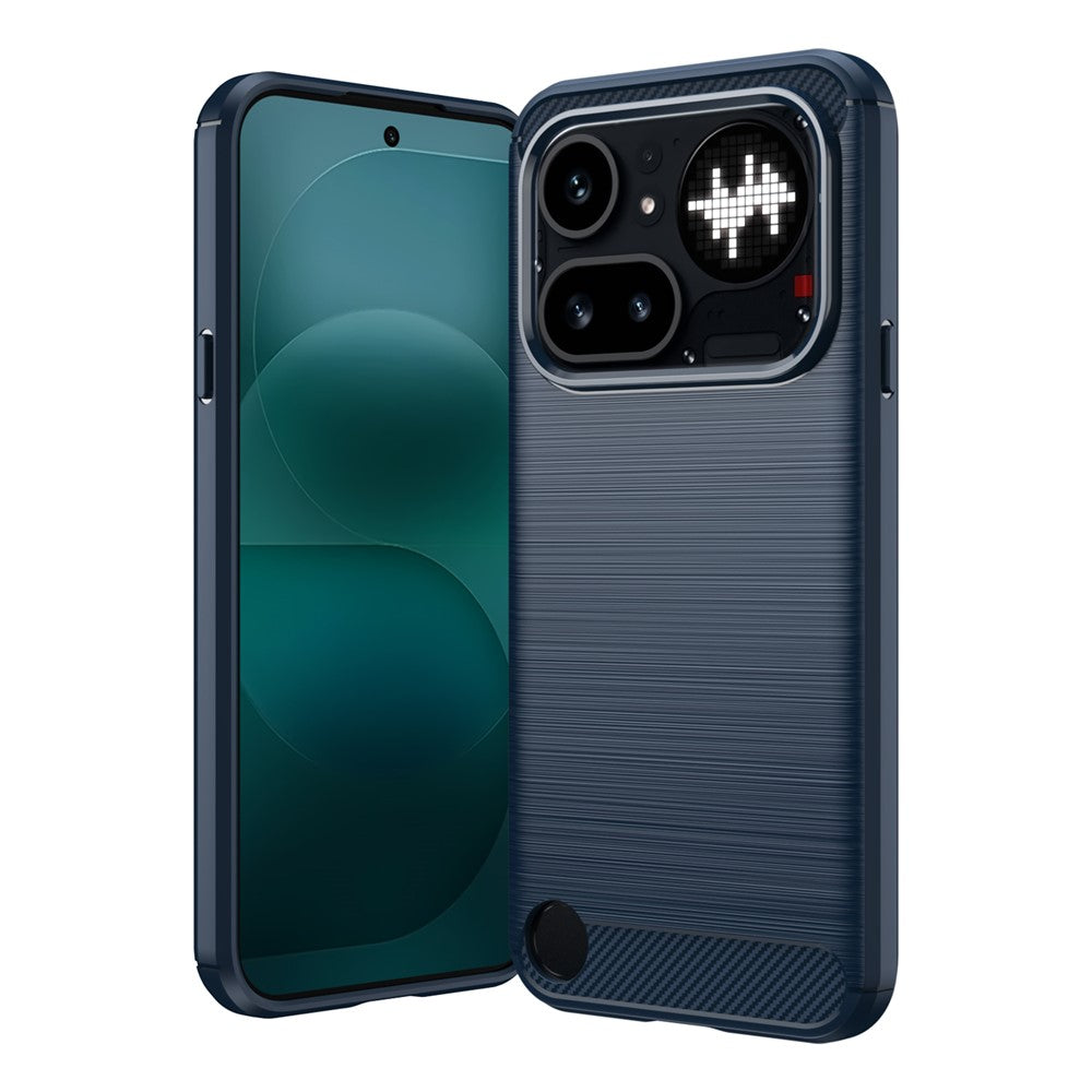 For Nothing Phone (4a) Pro TPU Case Protective Phone Cover Carbon Fiber Texture Brushed