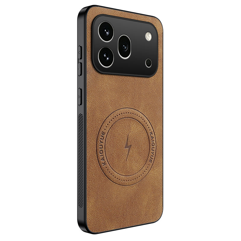 WANLONFENG For Honor 600 Pro 5G SD1 Series Magnetic Case Nappa Texture PC TPU Phone Cover