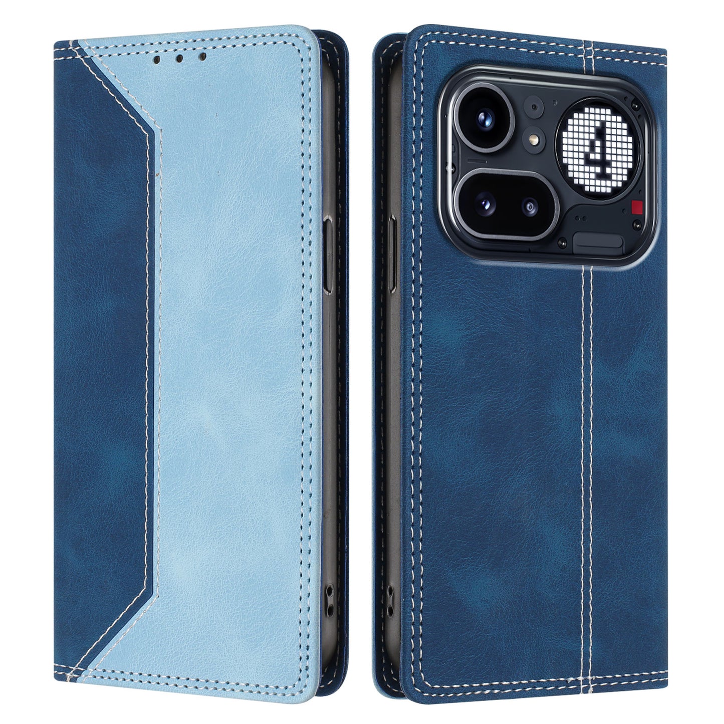 For Nothing Phone (4a) Pro Leather Case Skin Touch Color Splicing RFID Blocking Wallet Stand Phone Cover