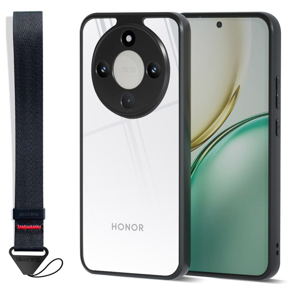 IBMRS Mobile Cover for Honor X9d 5G / X70 5G / Magic8 Lite 5G Soft TPU + Hard PC Case with Wrist Strap (Precision Cutouts)