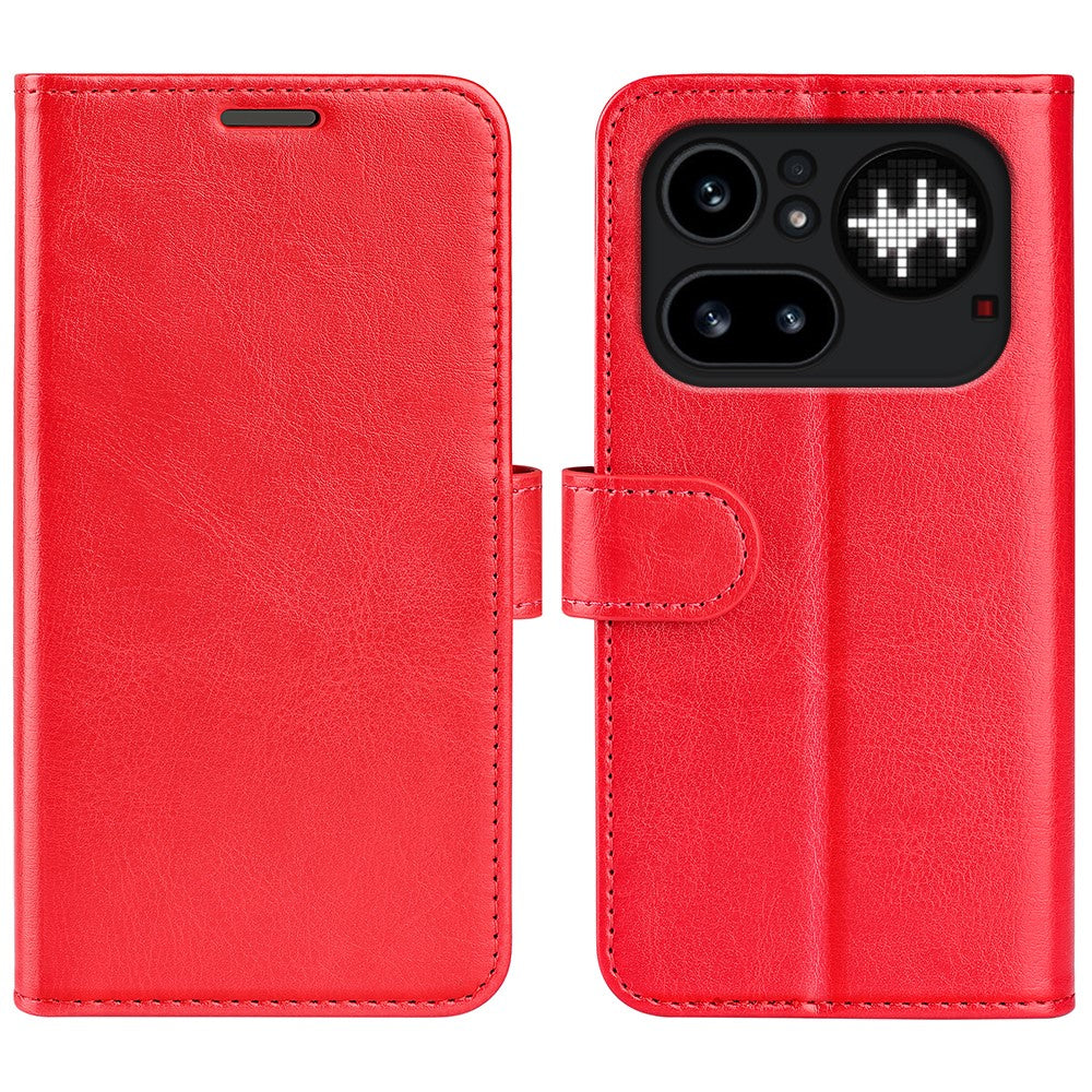 Nothing Phone (4a) Pro Wallet-Handyhülle – Aus strukturiertem PU-Leder & TPU, Klapphandyhülle