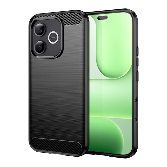 Honor 600 Lite 5G Handyhülle – WANLONFENG mit Displayschutzfolie der LS-Serie, großes Linsenloch, gebürstete Textur, TPU
