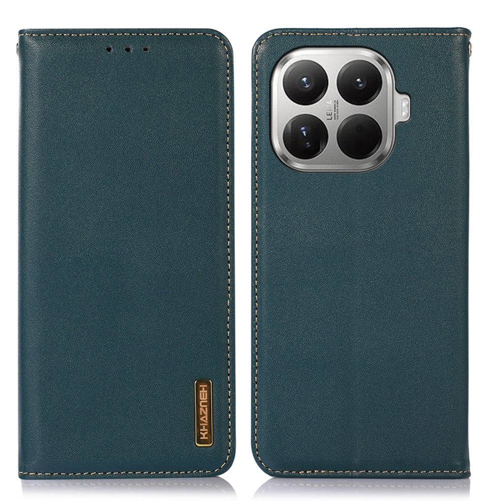 KHAZNEH For Xiaomi 17T Case Wallet Genuine Cow Leather Phone Cover Nappa Texture