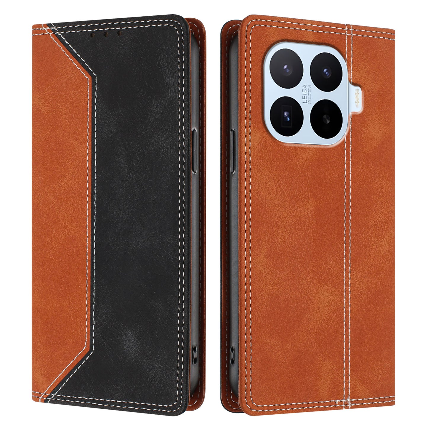 For Xiaomi 17T Leather Case Skin Touch Color Splicing RFID Blocking Wallet Stand Phone Cover