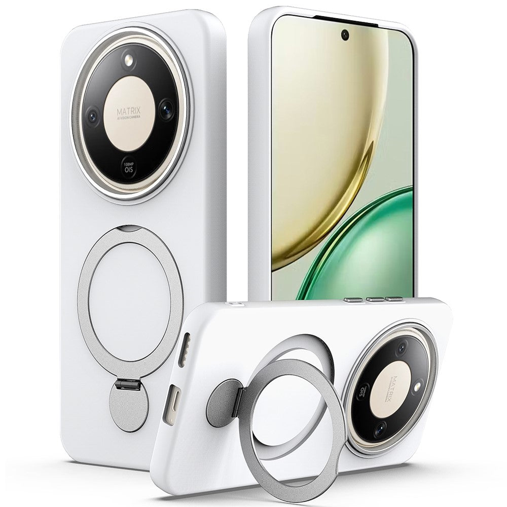 For Honor X70 5G / X9d 5G / Magic8 Lite 5G Magnetic Case Rotating Ring Kickstand TPU + PC Back Cover