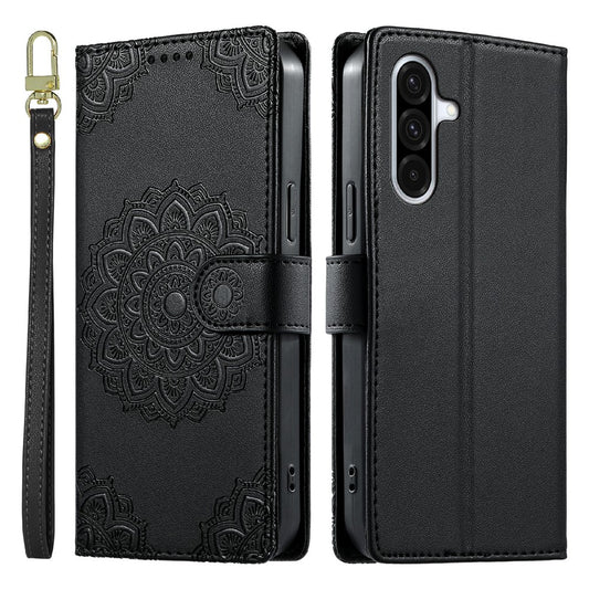 Galaxy A37 5G Wallet-Handyhülle – Geprägtes Totem-Leder-Flip--Telefongehäuse mit Handschlaufe