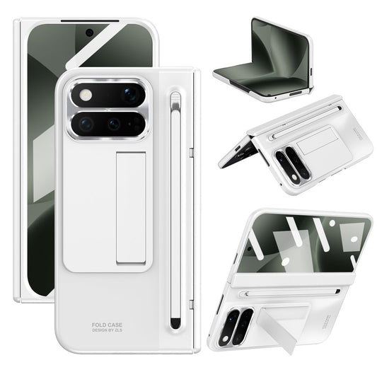 Google Pixel 11 Pro Fold Handyhülle – Gehäuse, Ständer, Scharnier, PC- mit gehärtetem Glasfilm, Eingabestift