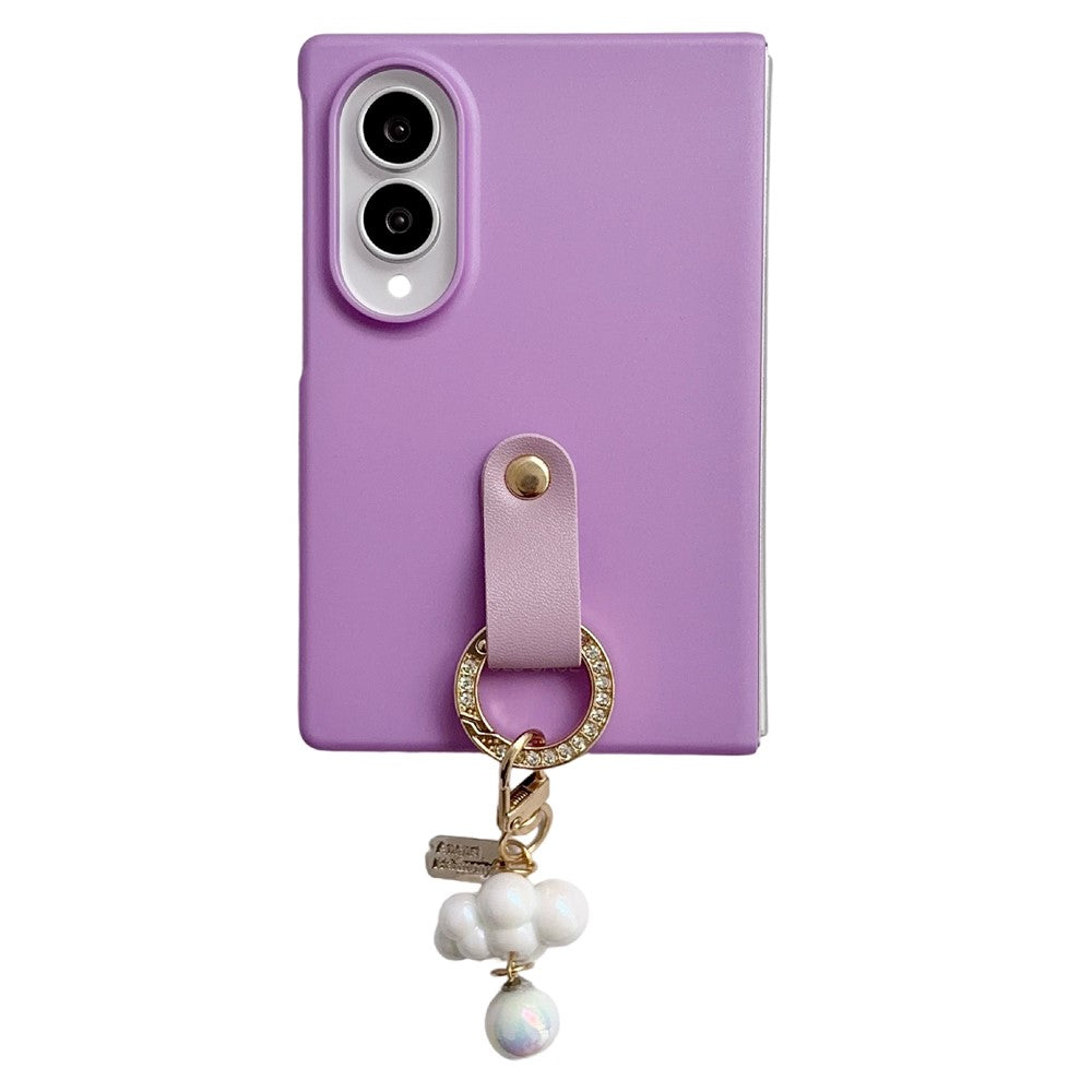 For Samsung Galaxy Z Fold8 Case Ultra Slim PC Phone Cover with Pearl Pendant