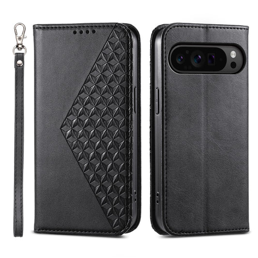 Google Pixel 11 / Google Pixel 11 Pro Handyhülle – Pixel 11 Pro- mit Kalbsstruktur, PU-Leder, Brieftaschen- mit Handschlaufe