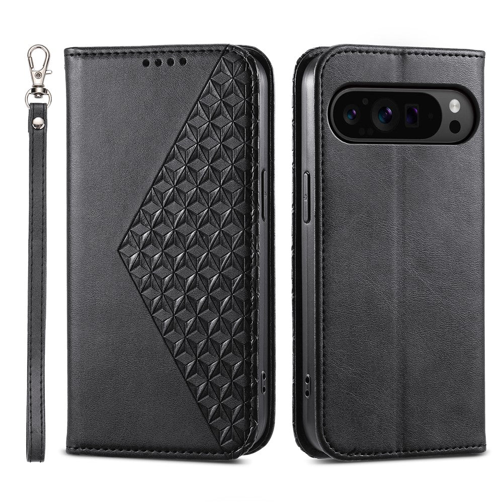 For Google Pixel 11 / Pixel 11 Pro Case Calf Texture PU Leather Wallet Phone Cover with Wrist Strap