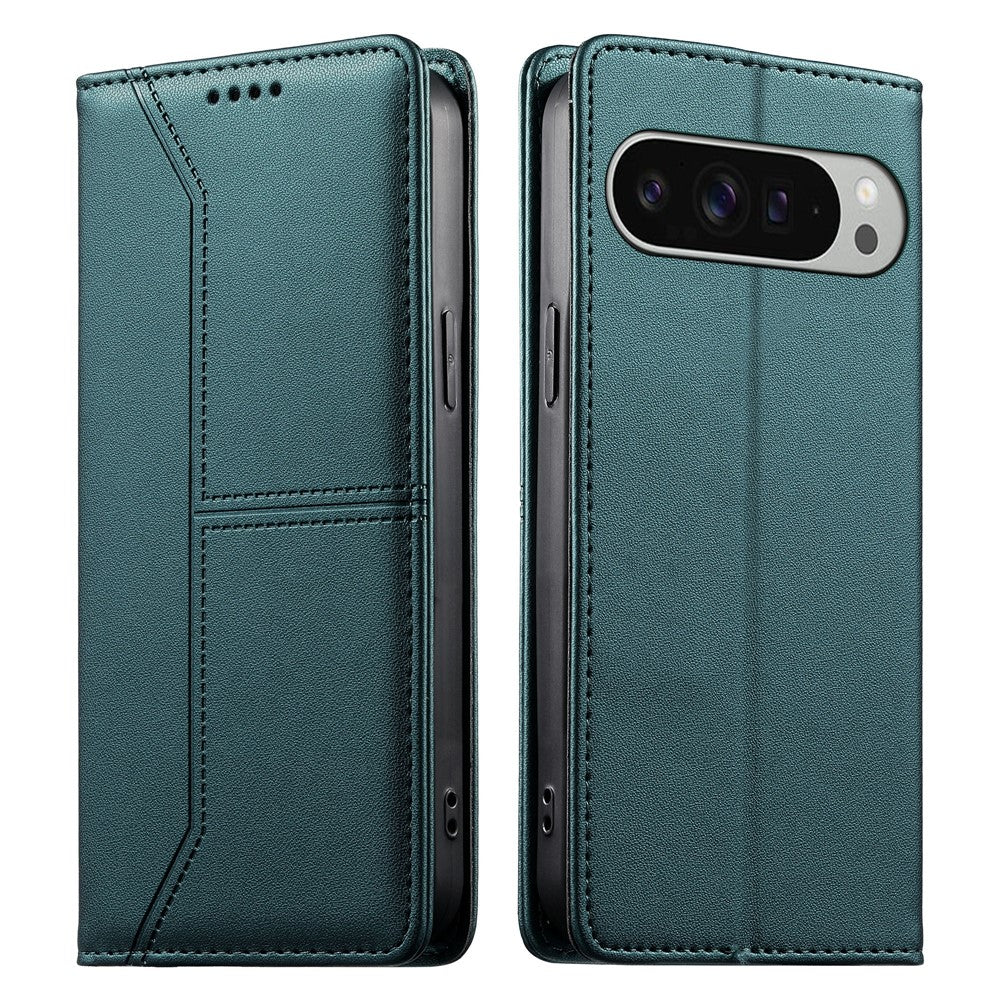 For Google Pixel 11 Pro XL Wallet Stand Case Line Splicing TPU PU Leather Phone Cover