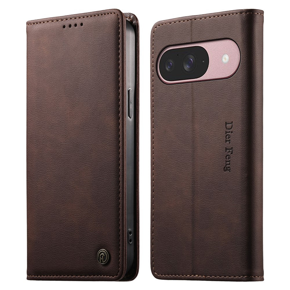 DIERFENG DF-019 for Google Pixel 11 / 11 Pro Leather Wallet Case Magnetic Flip Cover with Card Slots RFID Blocking