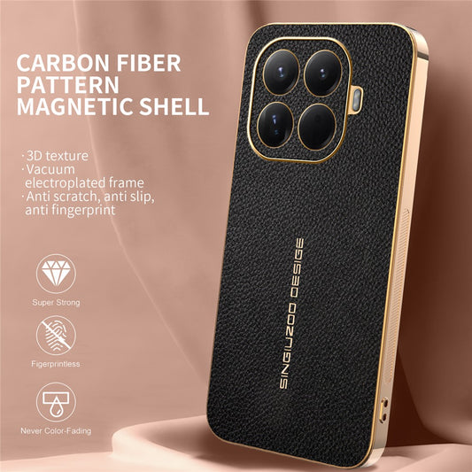 Xiaomi 17T Pro – Handyhülle aus PU-Leder und TPU, mit Litschi-Textur