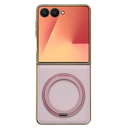 Galaxy Z Flip8 – Magnetische Handyhülle aus Kunststoff, PU-Leder und TPU, mit Ständer