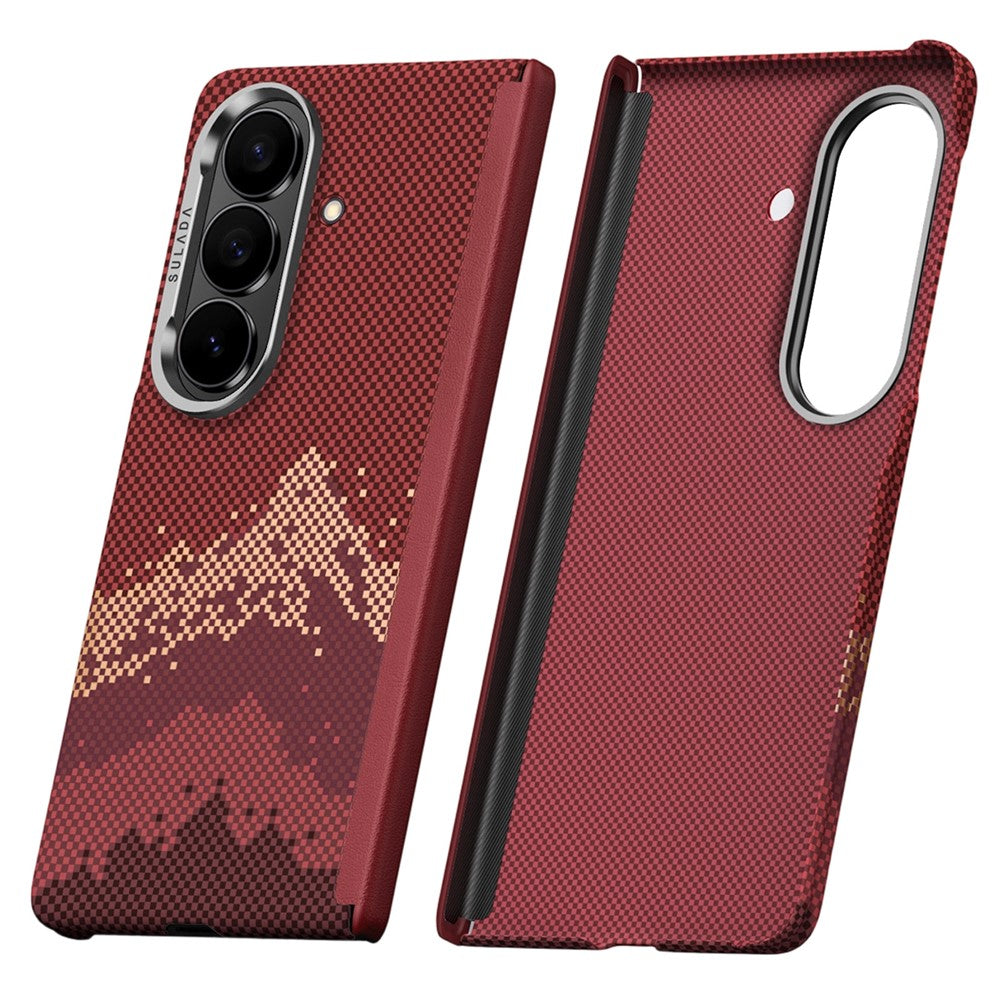 SULADA for Samsung Galaxy Z Fold7 5G Case Golden Mountain Pattern Skin-Feel Hard PC Slim Phone Cover