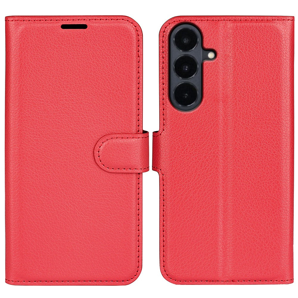 For Samsung Galaxy S26 FE Case Wallet Stand Litchi Texture Shockproof Leather Phone Cover
