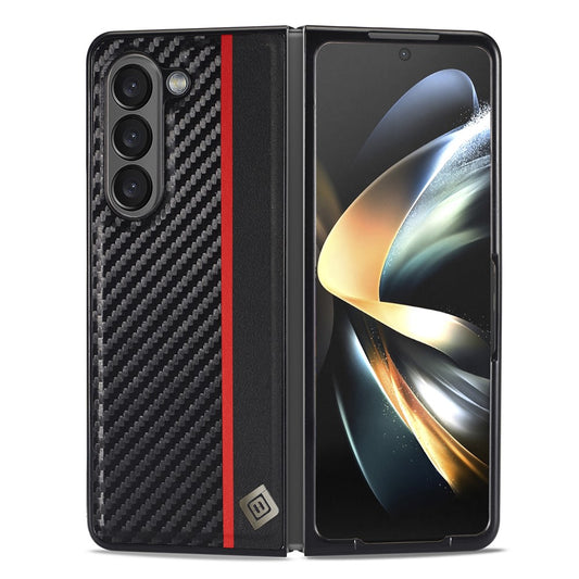 Galaxy Z Fold8 Ultra – Handyhülle aus EVA, PU-Leder und TPU, in Carbonfaser-Optik
