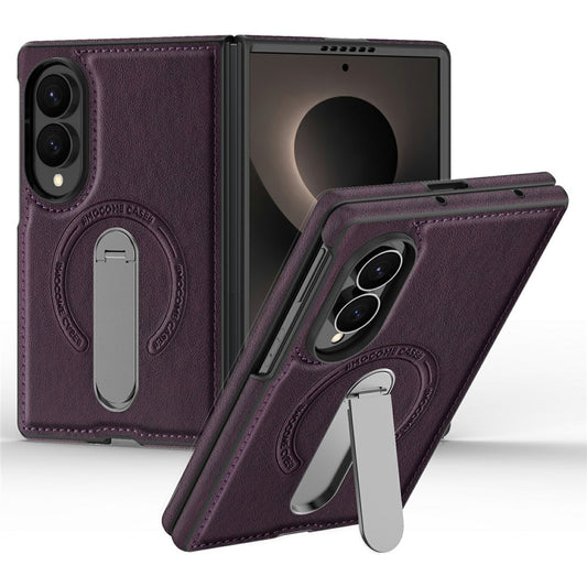 Galaxy Z Fold8 – Magnetische Handyhülle aus Metall, PC und PU-Leder, mit Ständer