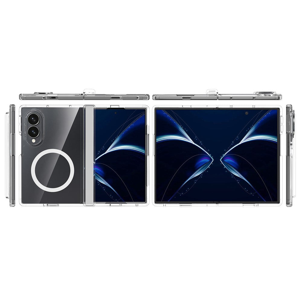 For Samsung Galaxy Z Fold8 Magnetic Case Hinge Protection TPU + Acrylic Clear Phone Cover with Front Frame
