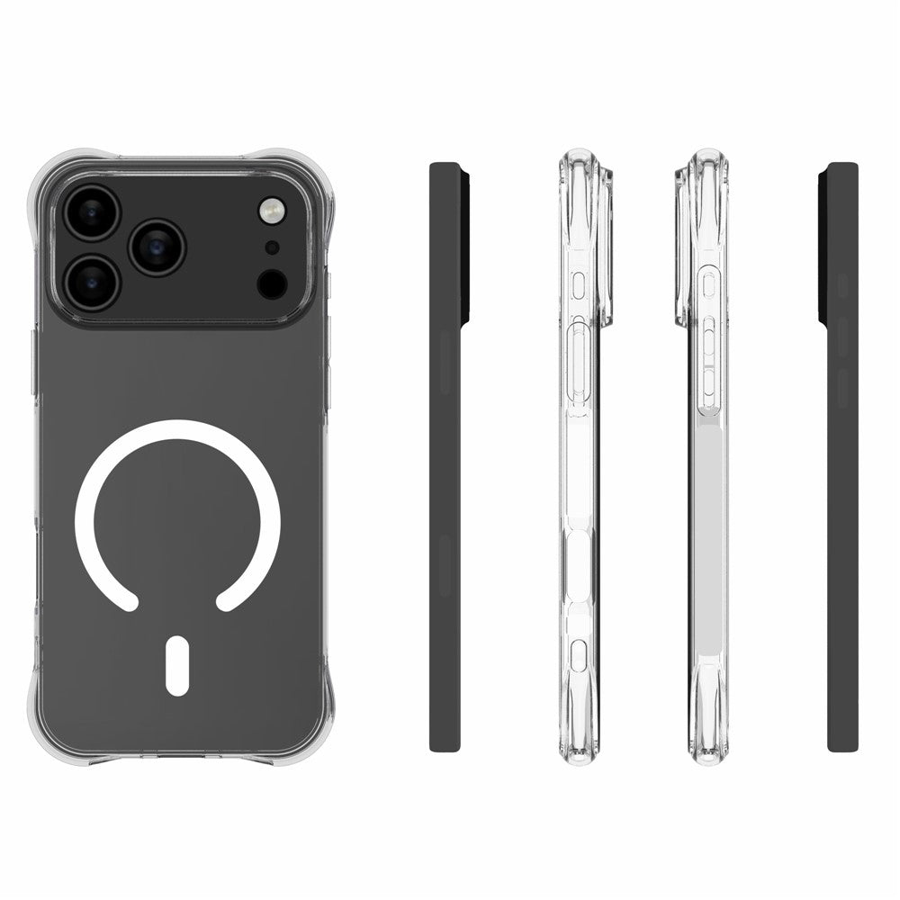 For iPhone 17 Pro Max / 18 Pro Max Magnetic Case TPU Anti-drop Phone Back Cover