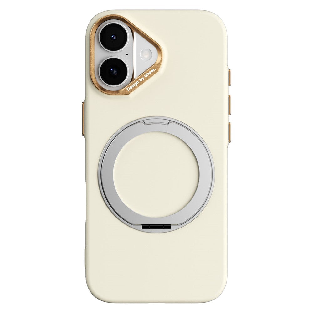 ABEEL For iPhone 17 / 18 Magnetic Case Ring Kickstand Liquid Silicone Feel PC Phone Cover
