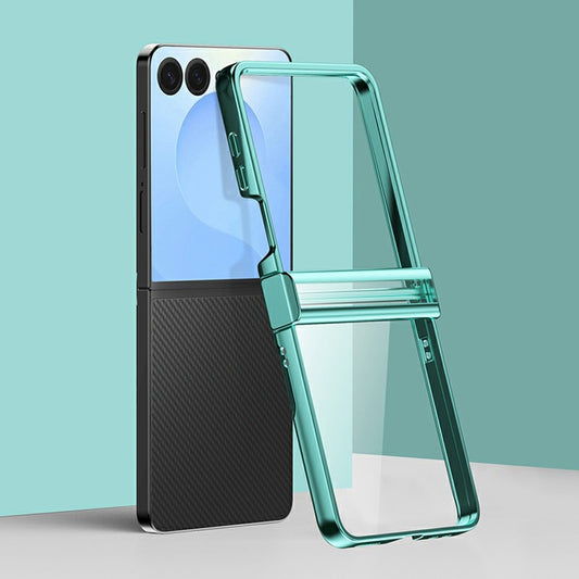 Galaxy Z Flip8 – Transparente Handyhülle aus Kunststoff, mit Scharnierschutz