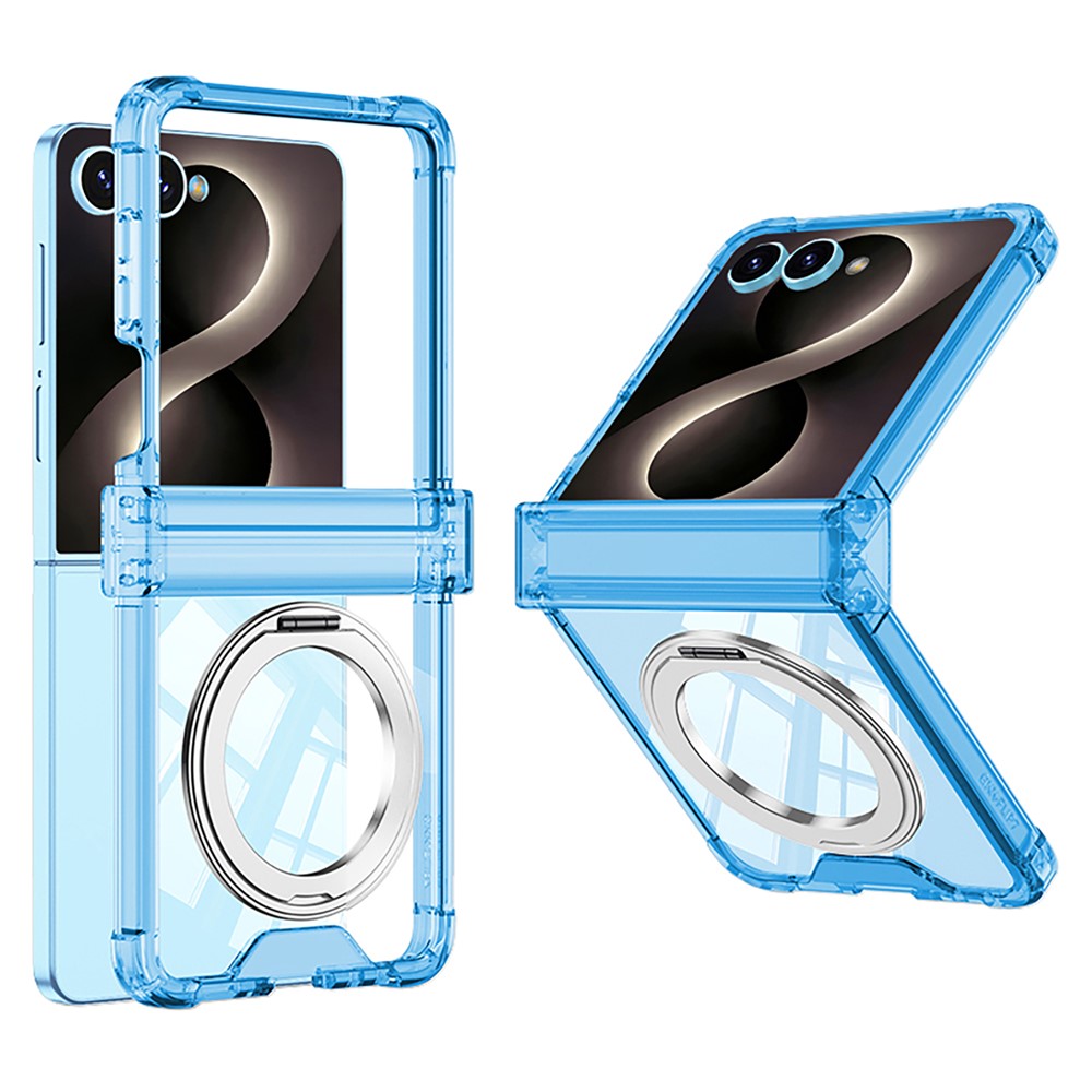GKK For Samsung Galaxy Z Flip8 Case Magnetic Kickstand Airbag Hinge Protection TPU Phone Cover with Back Film