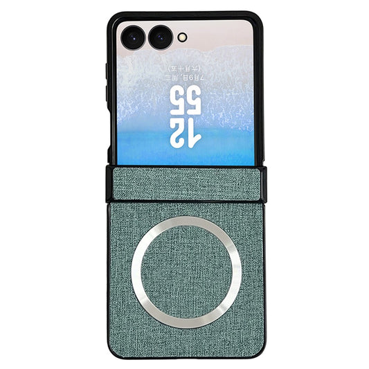 Galaxy Z Flip8 – Magnetische Handyhülle aus Kunststoff, PU-Leder und gehärtetem Glas, mit Displayschutz