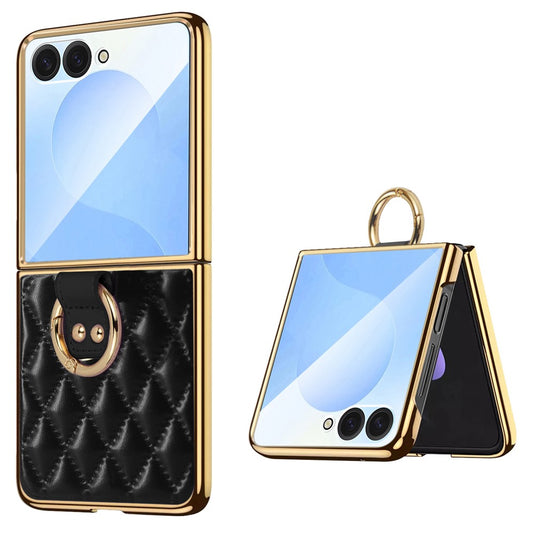 Galaxy Z Flip8 – Handyhülle aus Kunststoff, PU-Leder und gehärtetem Glas, mit Displayschutz