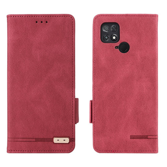 Xiaomi Poco C40 Handyhülle – 4G-Hardware-Dekor-, Dual-Magnetverschluss, Brieftaschenständer, PU-Leder, Fallschutz