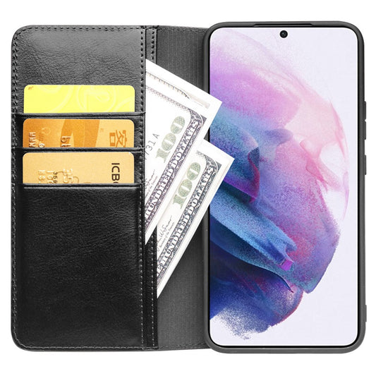 Galaxy S23 Echtleder-Handyhülle – Geldbörse & Standfunktion