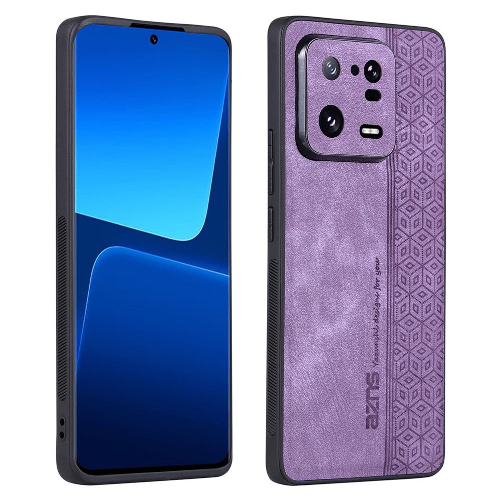 AZNS For Xiaomi 13 Pro 5G Shockproof PU Leather+TPU Phone Cover Imprinted Pattern Anti-Scratch Cell Phone Case