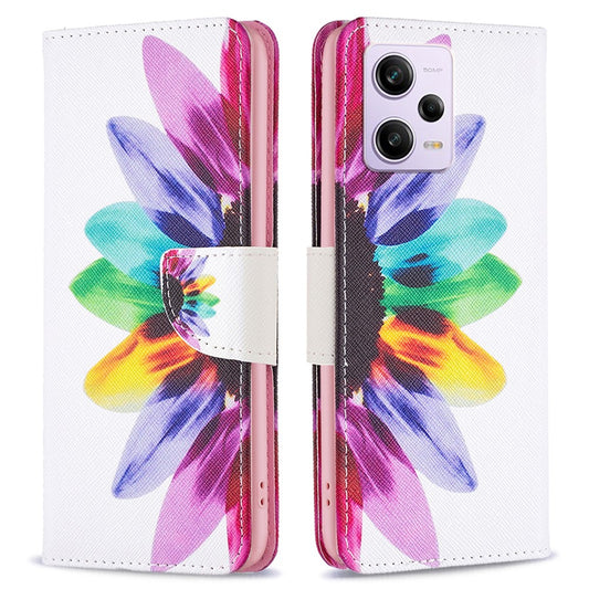 Pattern Printing PU Leather Flip Phone Case for Xiaomi Redmi Note 12 Pro 5G / Note 12 Pro Speed 5G / Poco X5 Pro 5G , Wallet Stand Anti-Drop Protective Cover
