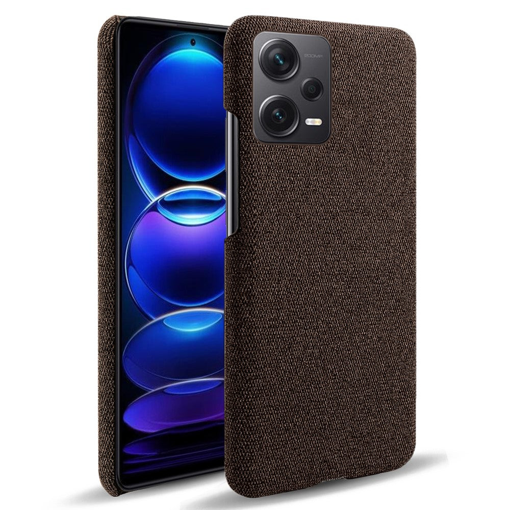 For Xiaomi Redmi Note 12 Pro+ 5G Shockproof Smartphone Case Solid Color Hard PC+Cloth Phone Cover