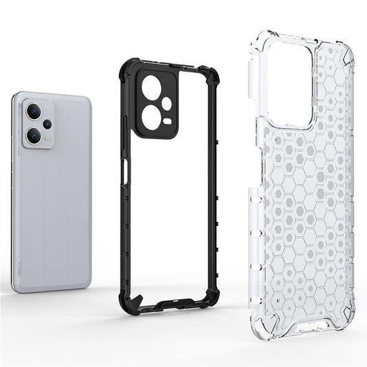 Xiaomi Redmi Note 12 5G (India) / Xiaomi Poco X5 5G Handyhülle – Poco X5 5G Wabenstruktur, stoßfestes TPU + PC-Gehäuse, Rückseite