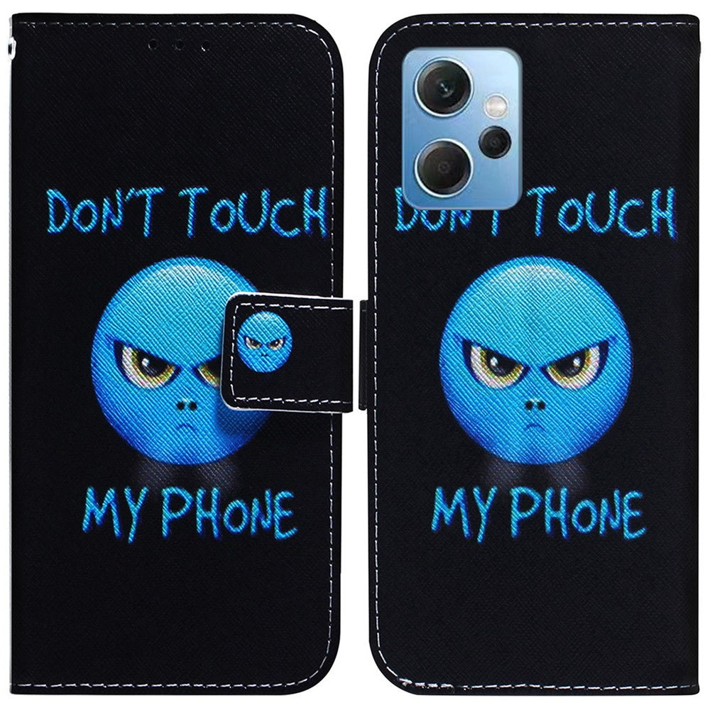 For Xiaomi Redmi Note 12 4G Shockproof Pattern Printing Phone Case Leather Wallet Shell