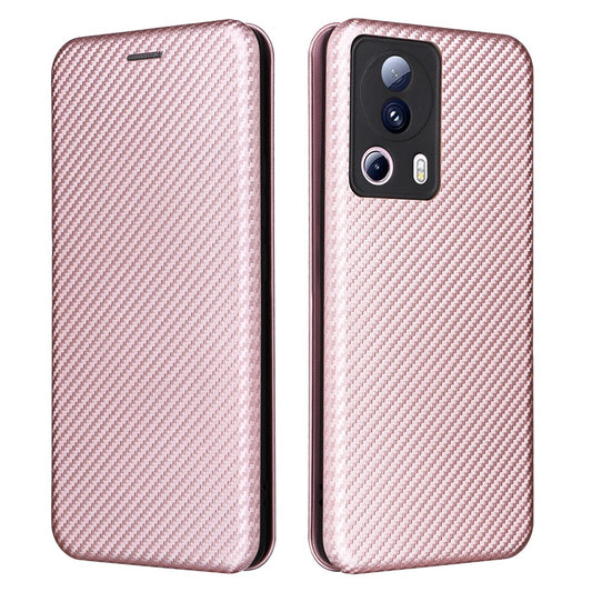 Xiaomi Civi 2 5G / Xiaomi 13 Lite Handyhülle – Civi 2 5G-, PU-Leder, Karbonfaser-Textur, Ständer, Kartensteckplatz-Abdeckung
